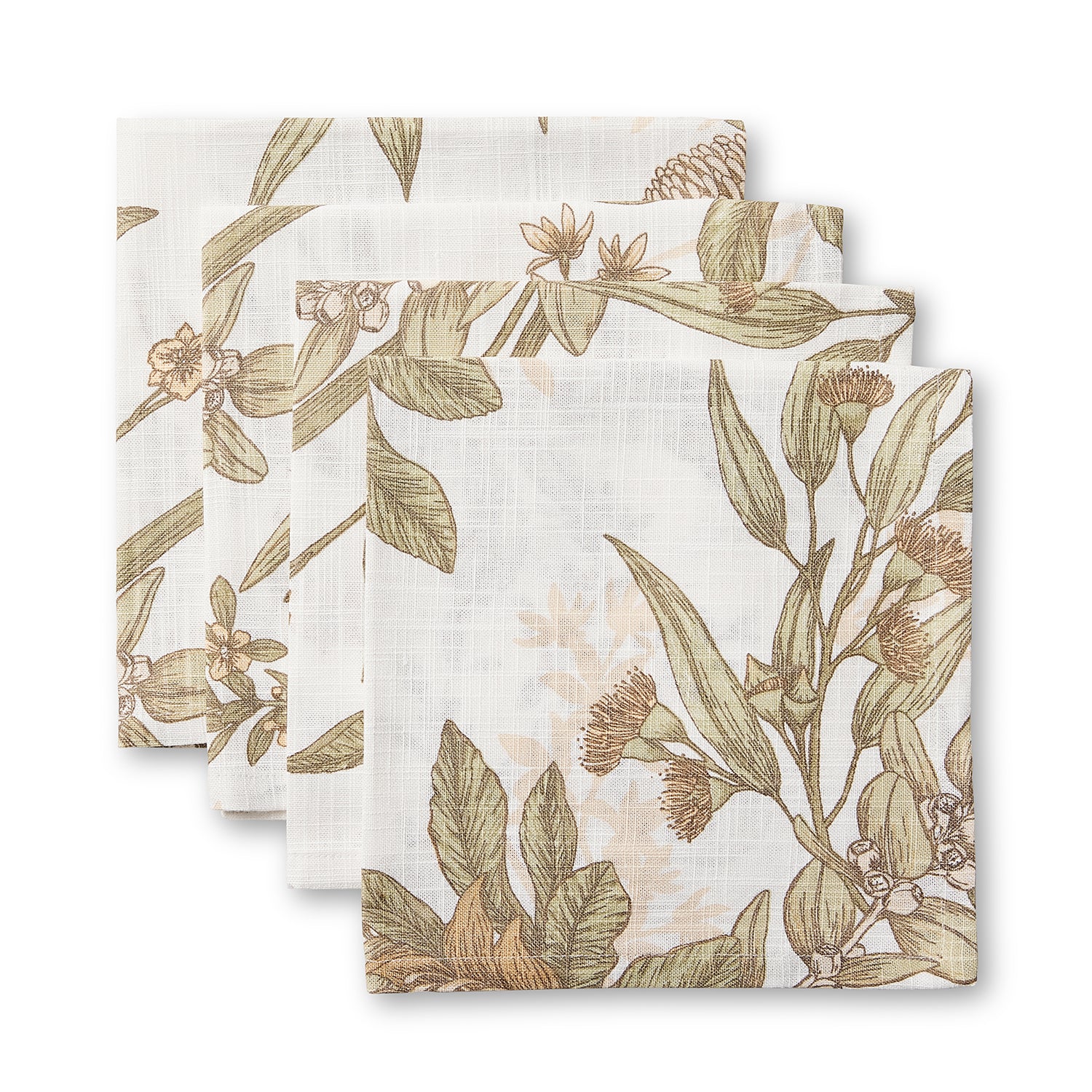 Floral Whimsy Neutral Napkin - Set Of 4