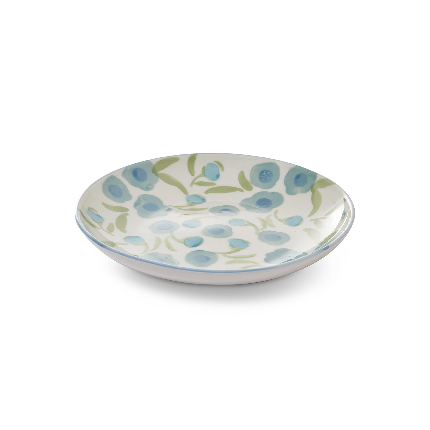 Lillian Floral Blue / Green Small Ceramic Plate