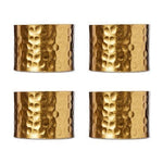Alma Gold Beaten Napkin Ring - Set Of 4