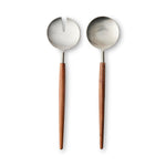 Banbury Salad Server Set in Stainless Steel & Mango Wood