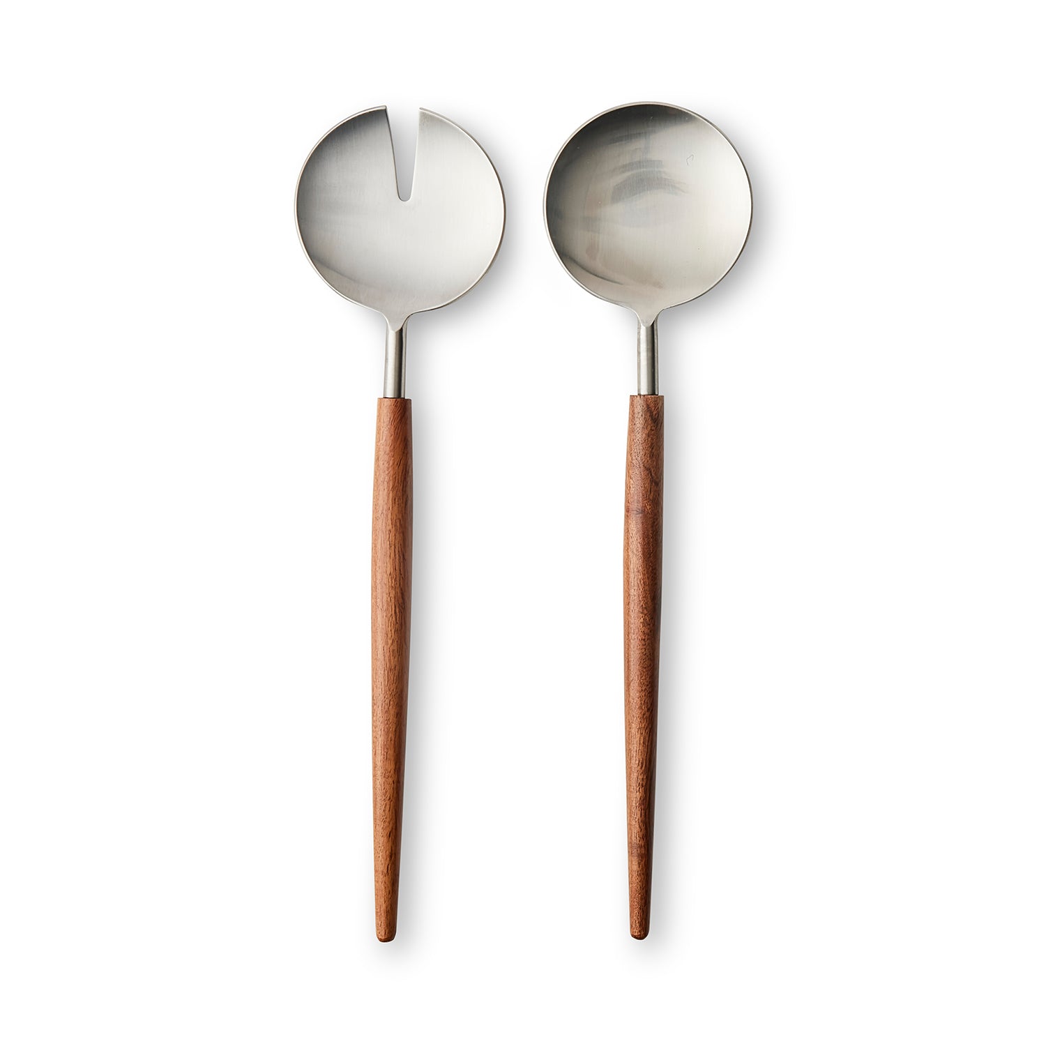 Banbury Salad Server Set in Stainless Steel & Mango Wood