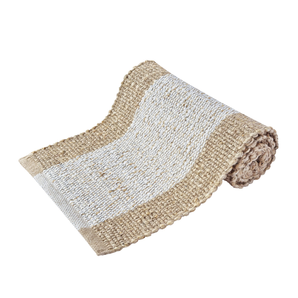 Blake Jute White & Warm Taupe Runner