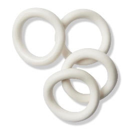 Ceramic White Napkin Ring - Set of 4
