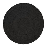 Black Round Jute Placemat Set of 4