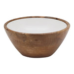 Palermo Mango Wood & Enamel Dip Bowl - Small