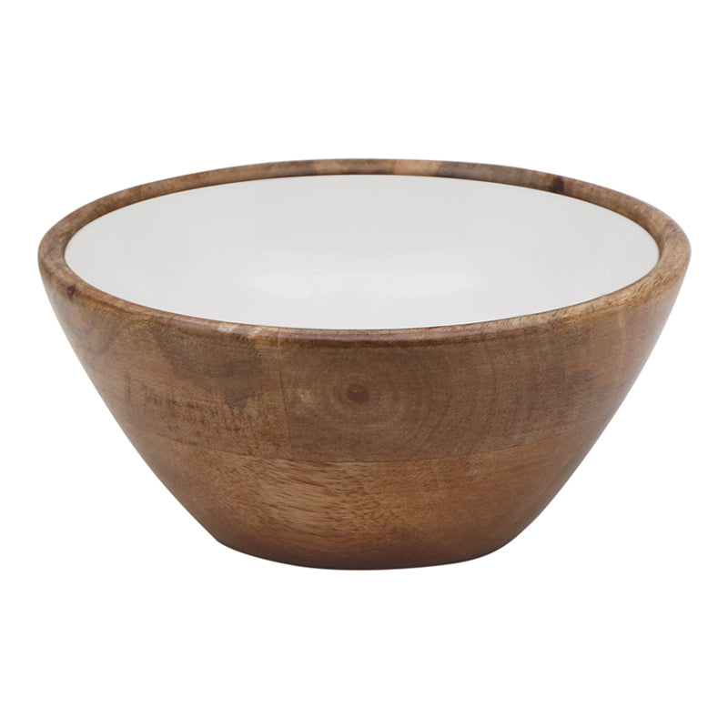 Palermo Mango Wood & Enamel Dip Bowl - Small