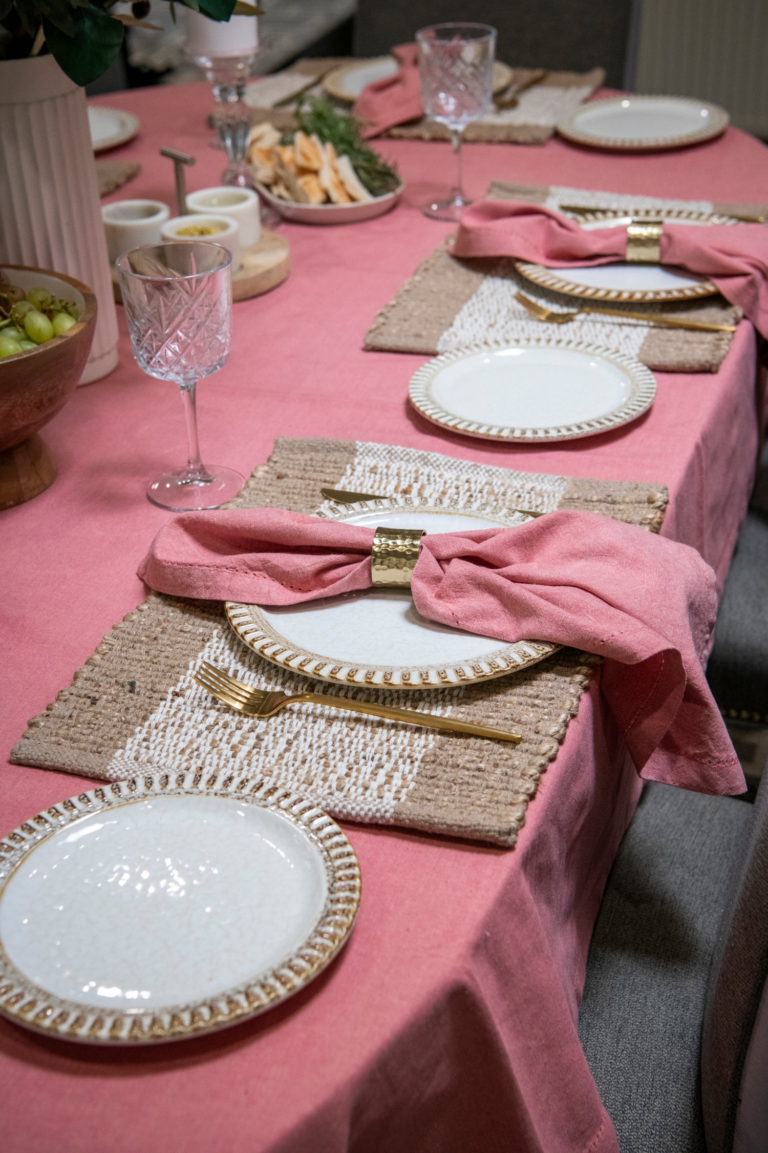 Rose Twilight Pink Napkin - Set of 4