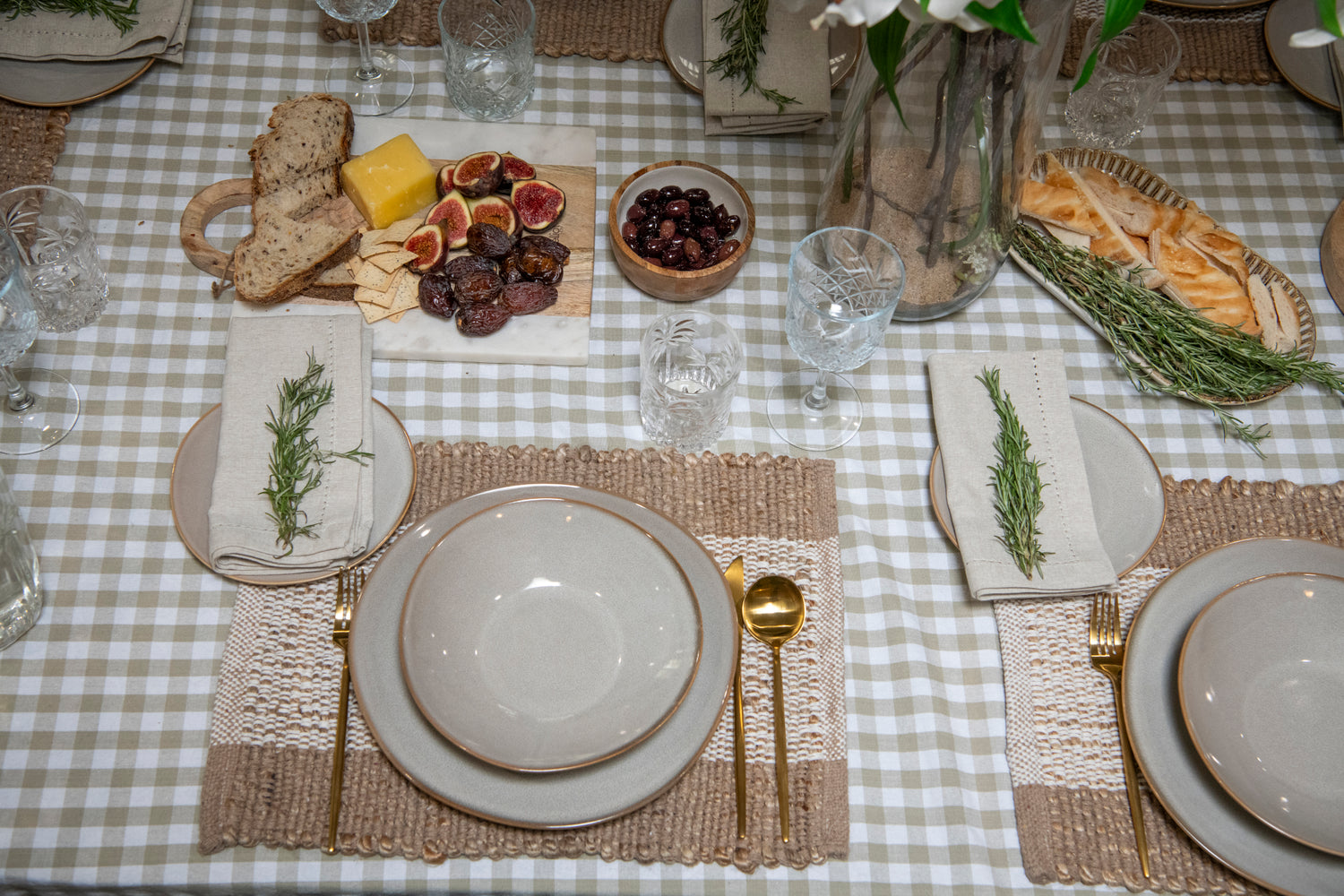 Blake Jute White & Warm Taupe Placemat - Set of 4