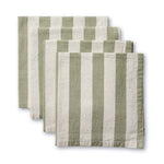 Olive Stone Stripe Napkins - Set of 4