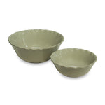 Ivy Wavy Sage Speckle Bowl - Set of 2