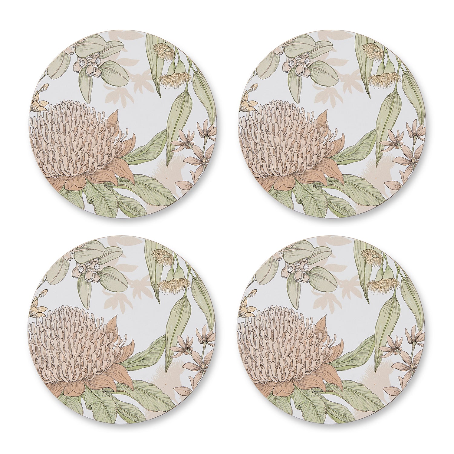 Glenelg Nuetral Round Coaster - Set of 4