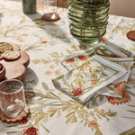 Native Harvest botanical table napkins featuring a colourful floral print on a white background.