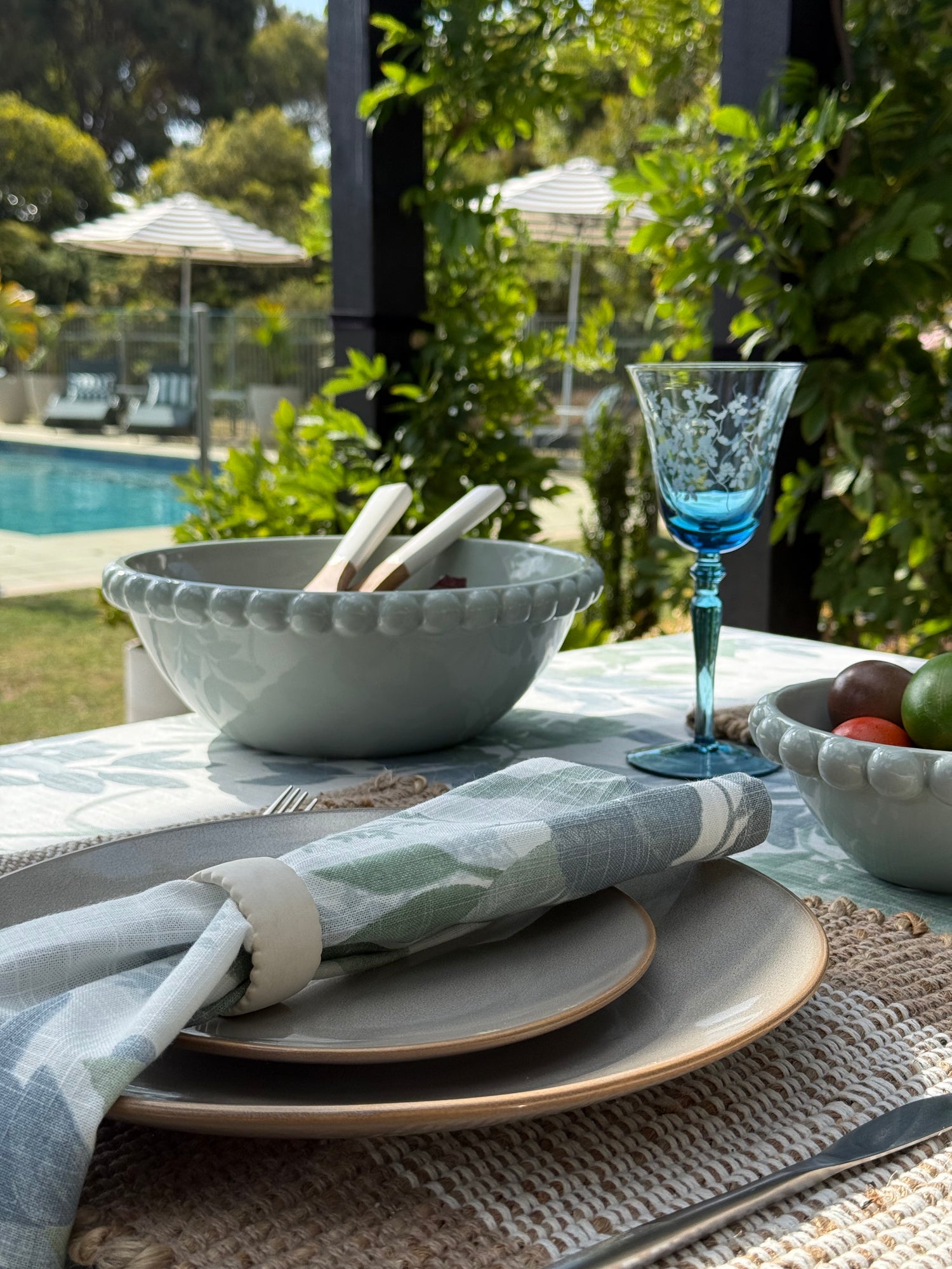 Moss Meadow Seafoam Napkin - Set of 4
