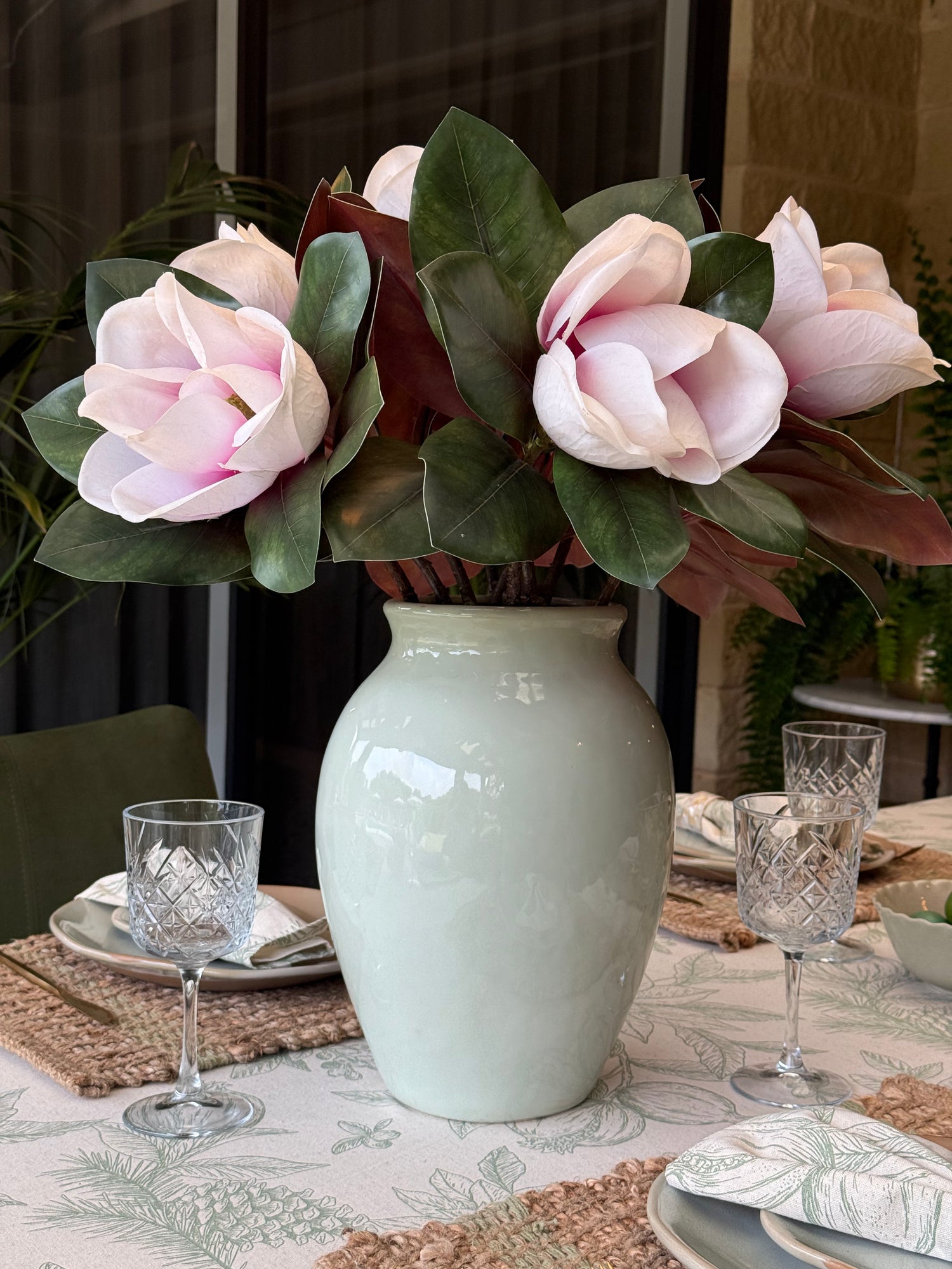 Ivy Sage Glazed Vase