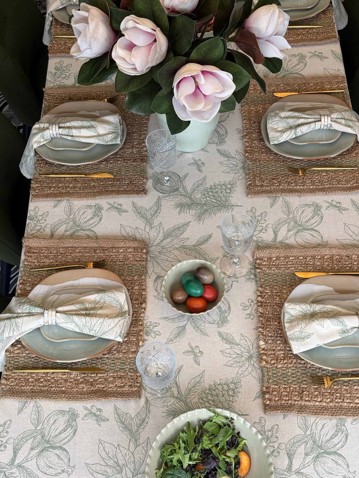 Sage Botanical Tablecloth