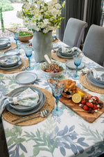 Table Setting Featuring August Wavy Mineral Green Ceramic Vase
