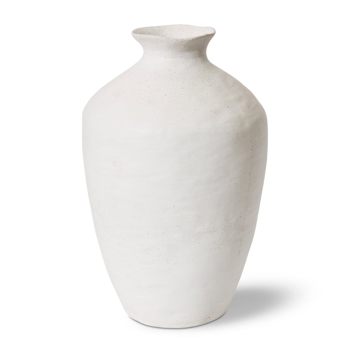Matias Neck Vase Sandy White