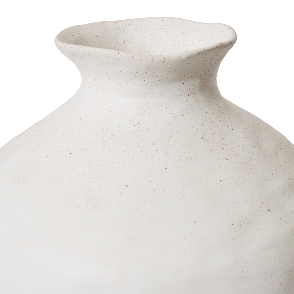Matias Neck Vase Sandy White