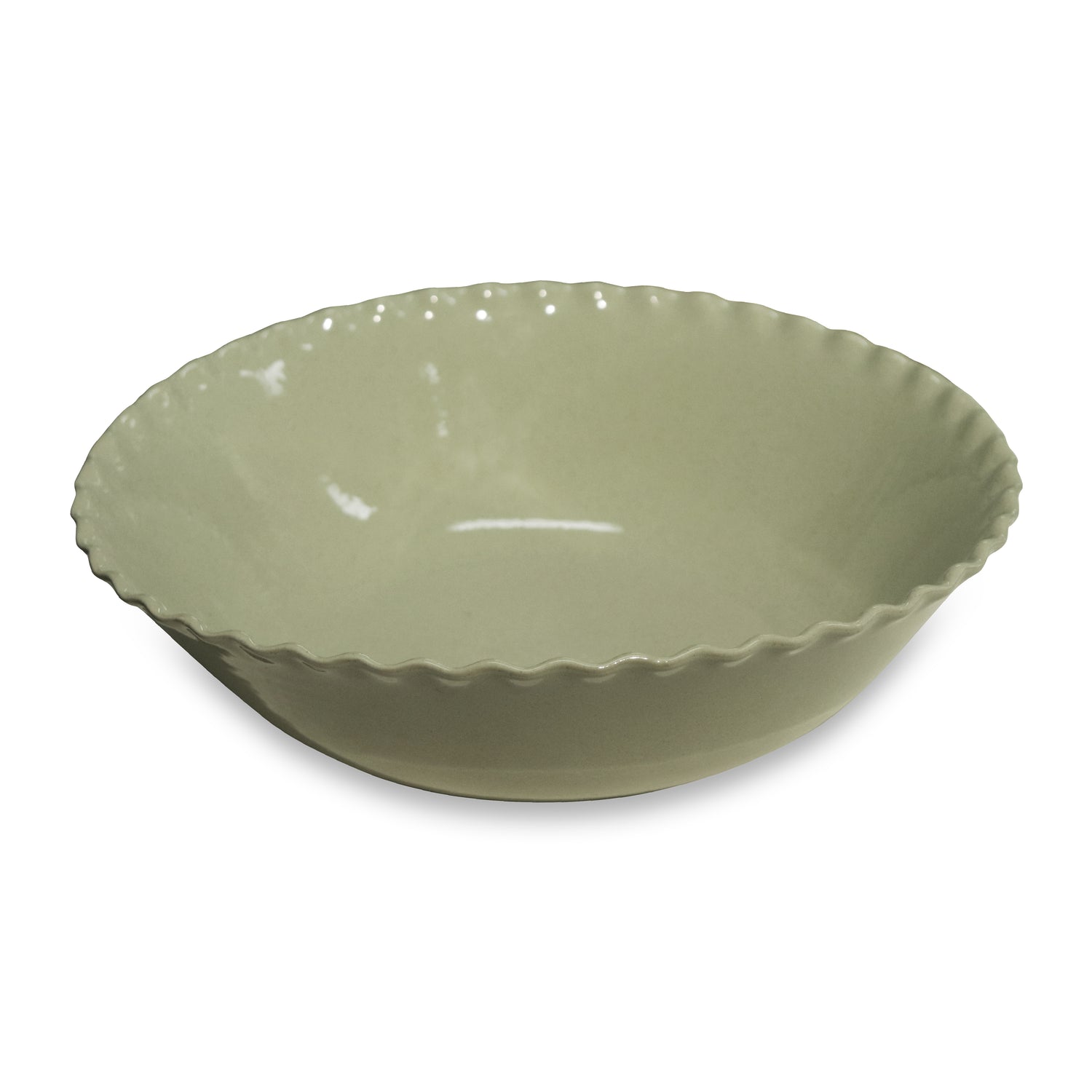 Ivy Wavy Sage Speckle Large Bowl