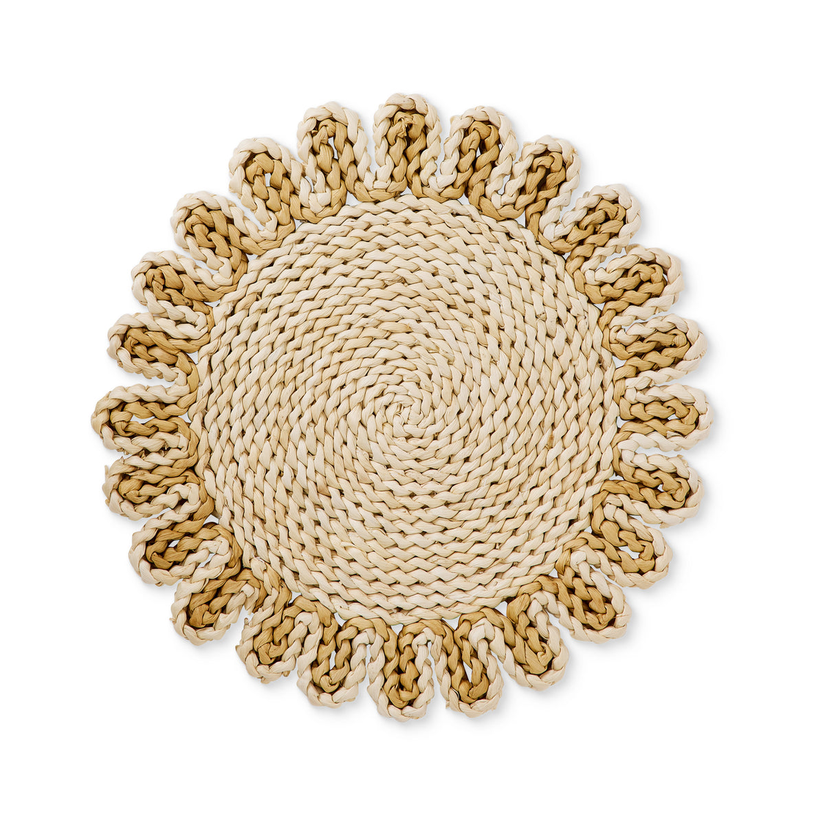 Lucie Dark Natural/Light Braided Placemat (Sold Individually)